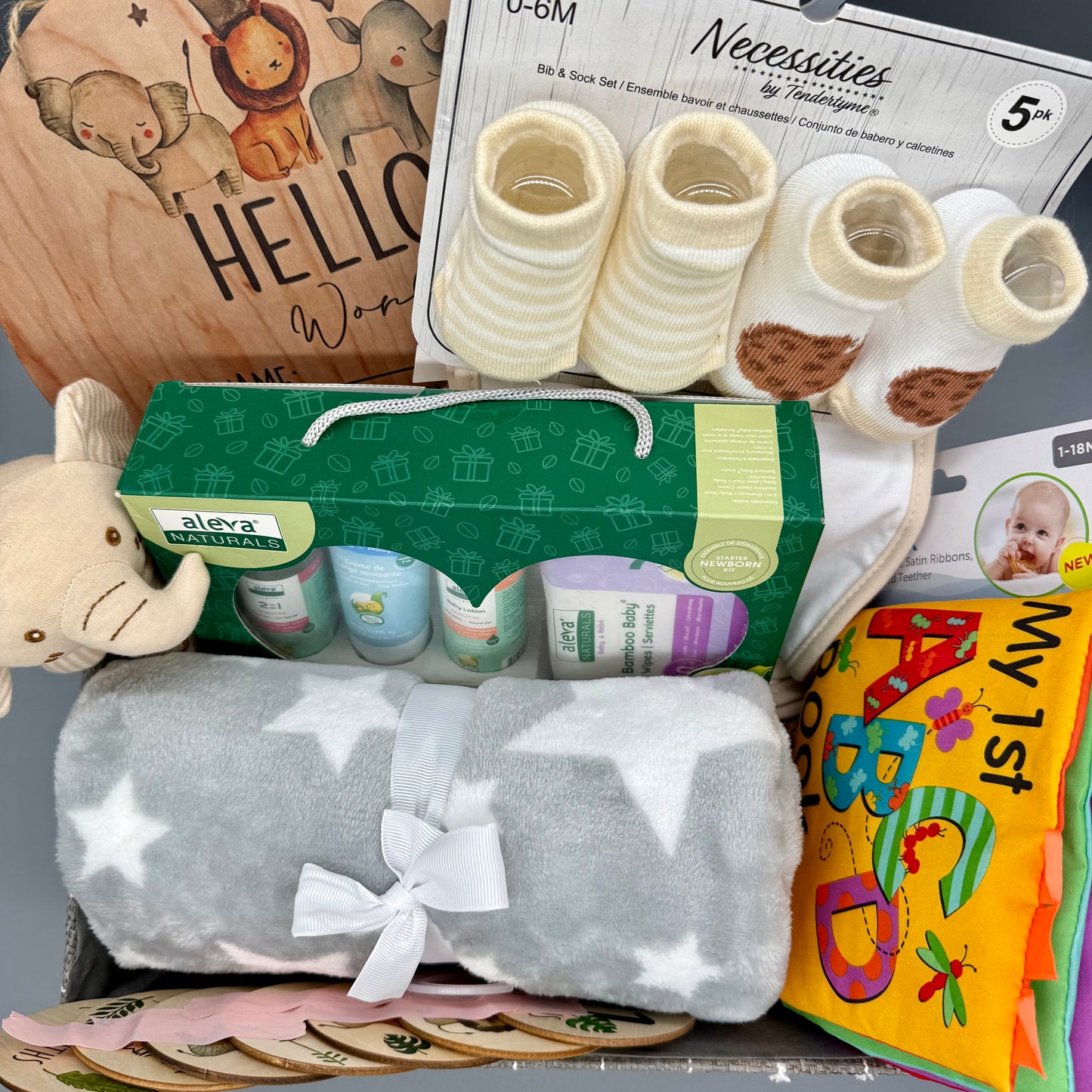 Hello World Gift Basket - Neutral