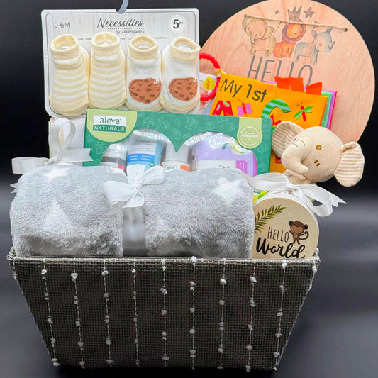 Hello World Gift Basket - Neutral