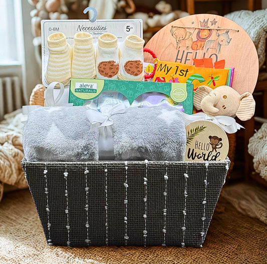 Hello World Gift Basket - Neutral