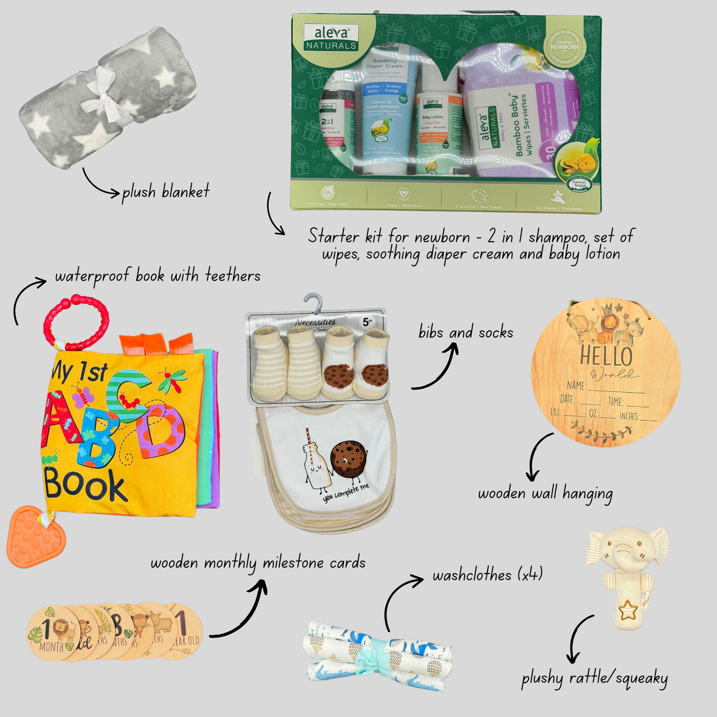 Hello World Gift Basket - Neutral