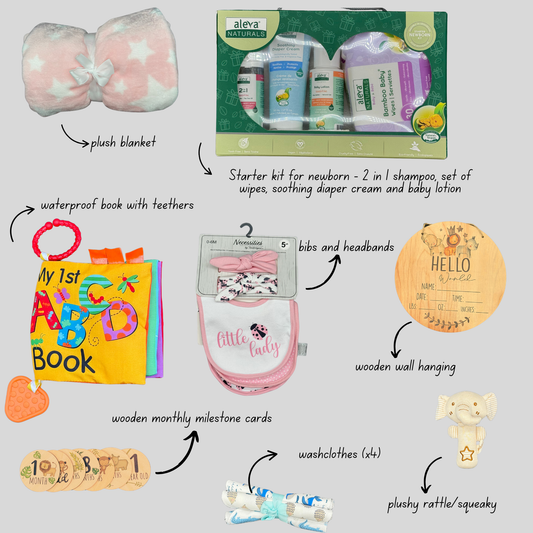 Hello World Gift Basket - Pink